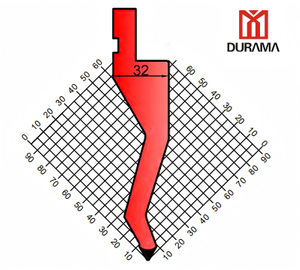 SERISE 9 DURAMA Gooseneck Punch for Hydraulic Press Brake 